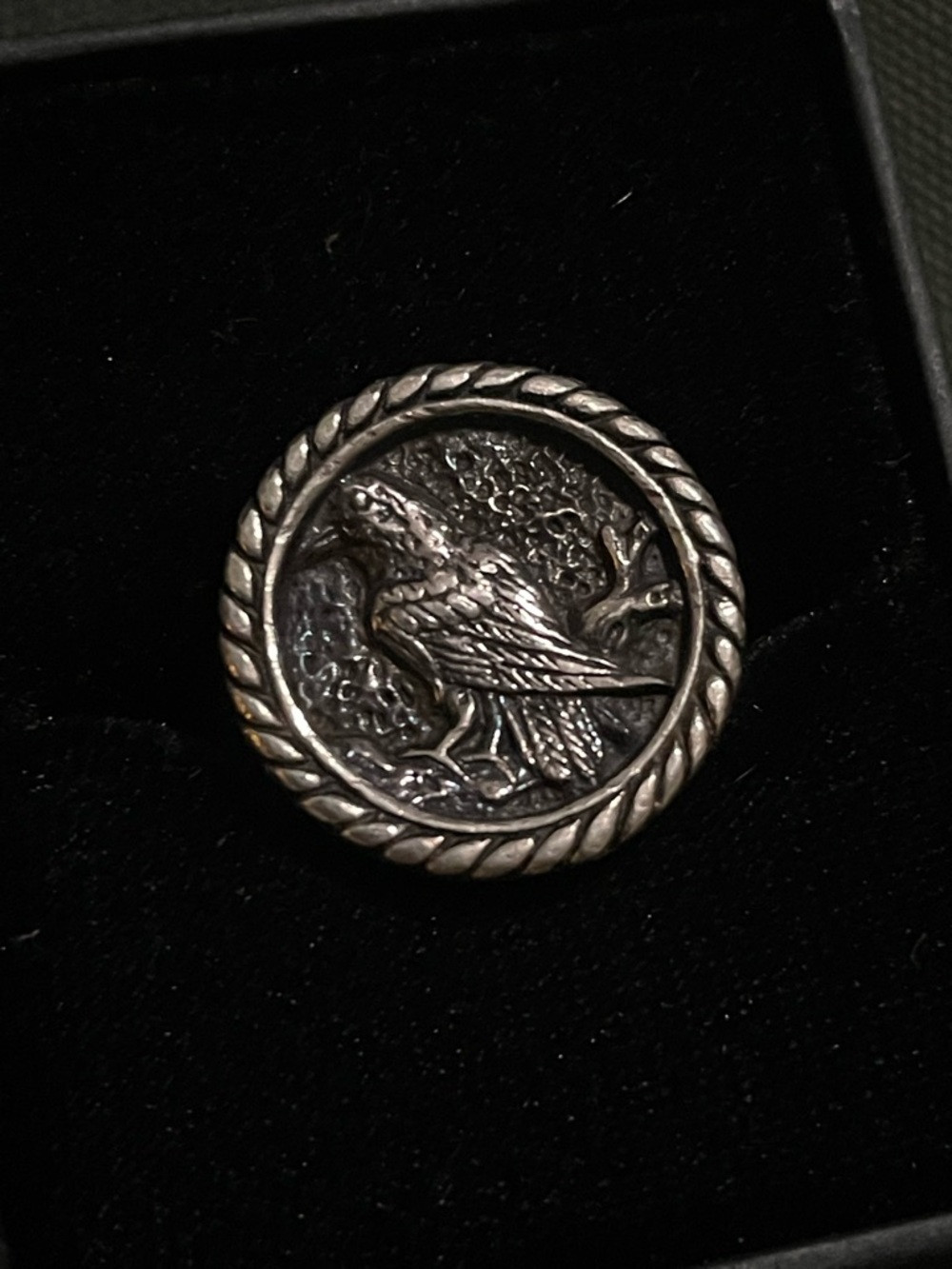 Apollo size 10 mens silver ring. Clocks and Colours